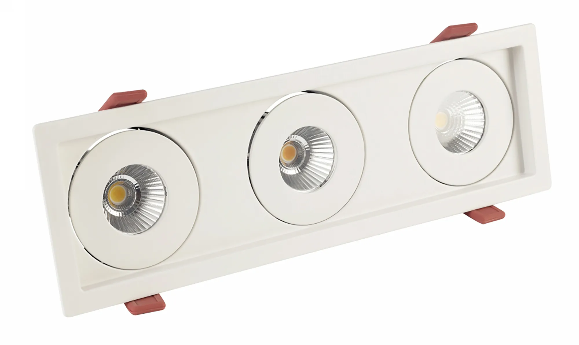 DX200207  BIZZ 12-3, 12W Recessed Spotlight 3x1000lm 15° 3000K IP20/IP44